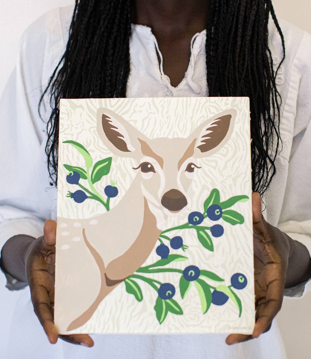 Deer with Huckleberries Paint-by-Number Kit