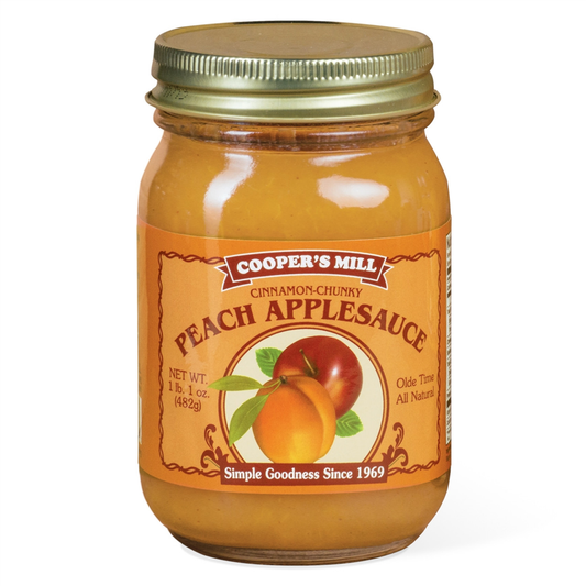 Chunky Peach Applesauce With Cinnamon Pint