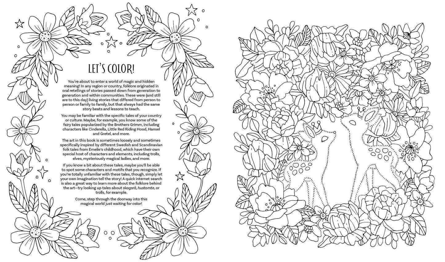 Fairy Tales & Folklore Coloring Book