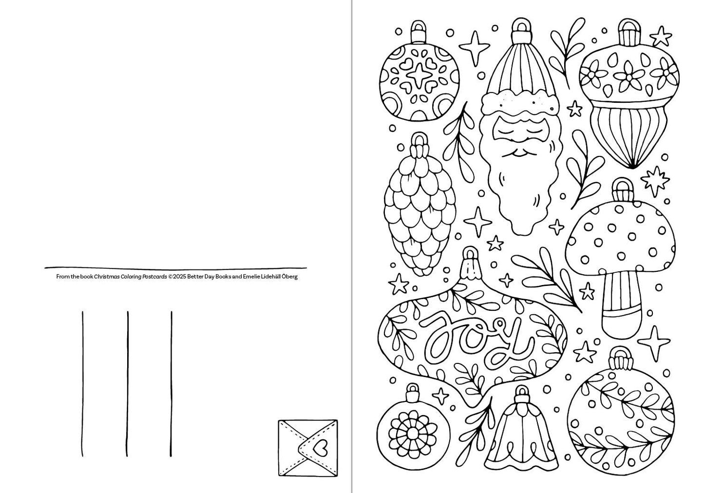 Christmas Coloring Postcards