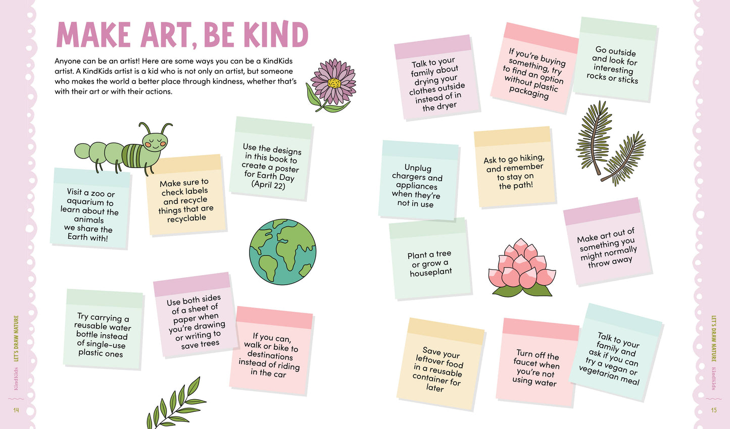 KindKids Let's Draw Nature: 100 Simple Drawing Lessons