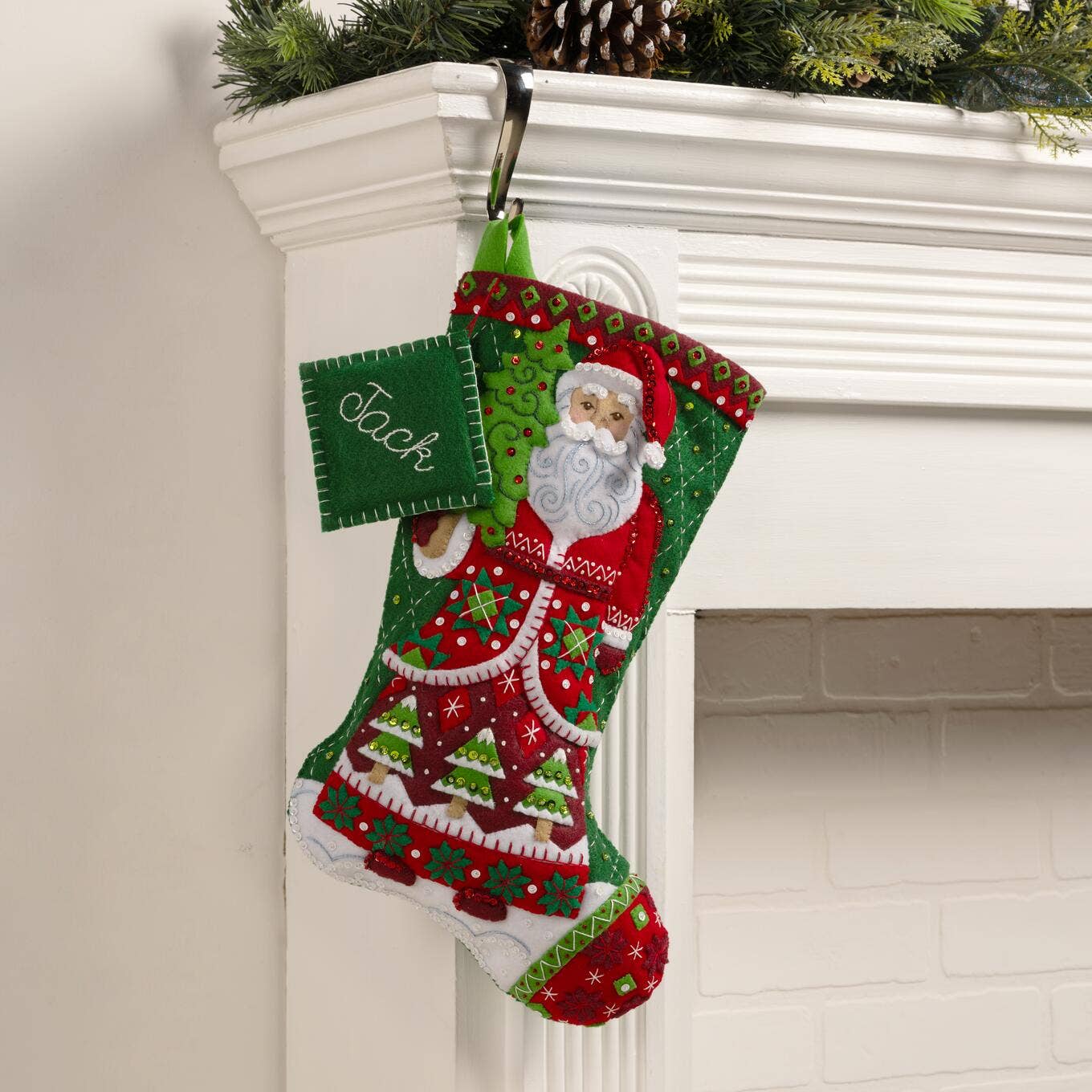 Bucilla Santa's Quilted Delight Felt Stocking Kit