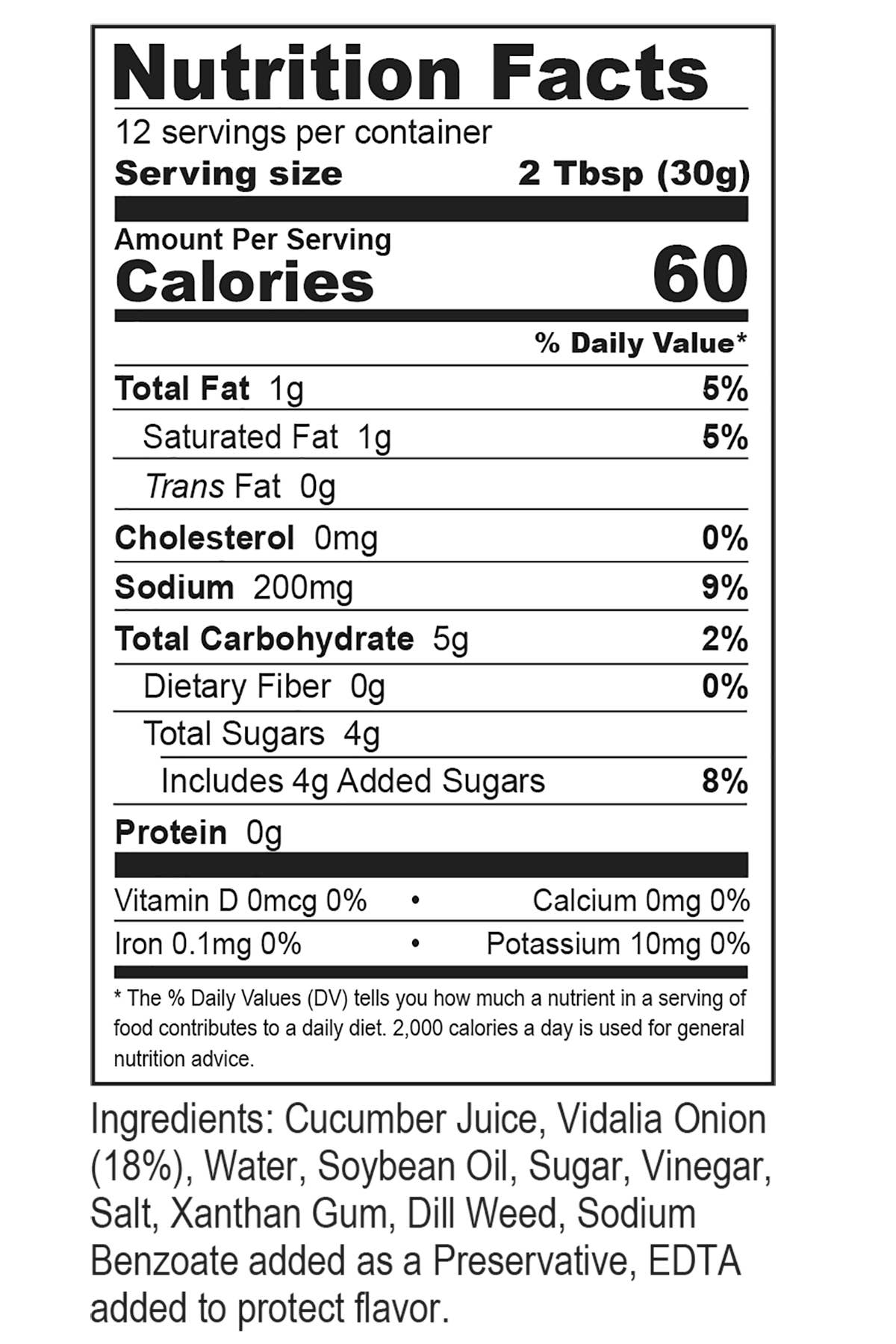 Vidalia Onion Cucumber Dill Dressing - 12 fl. oz.