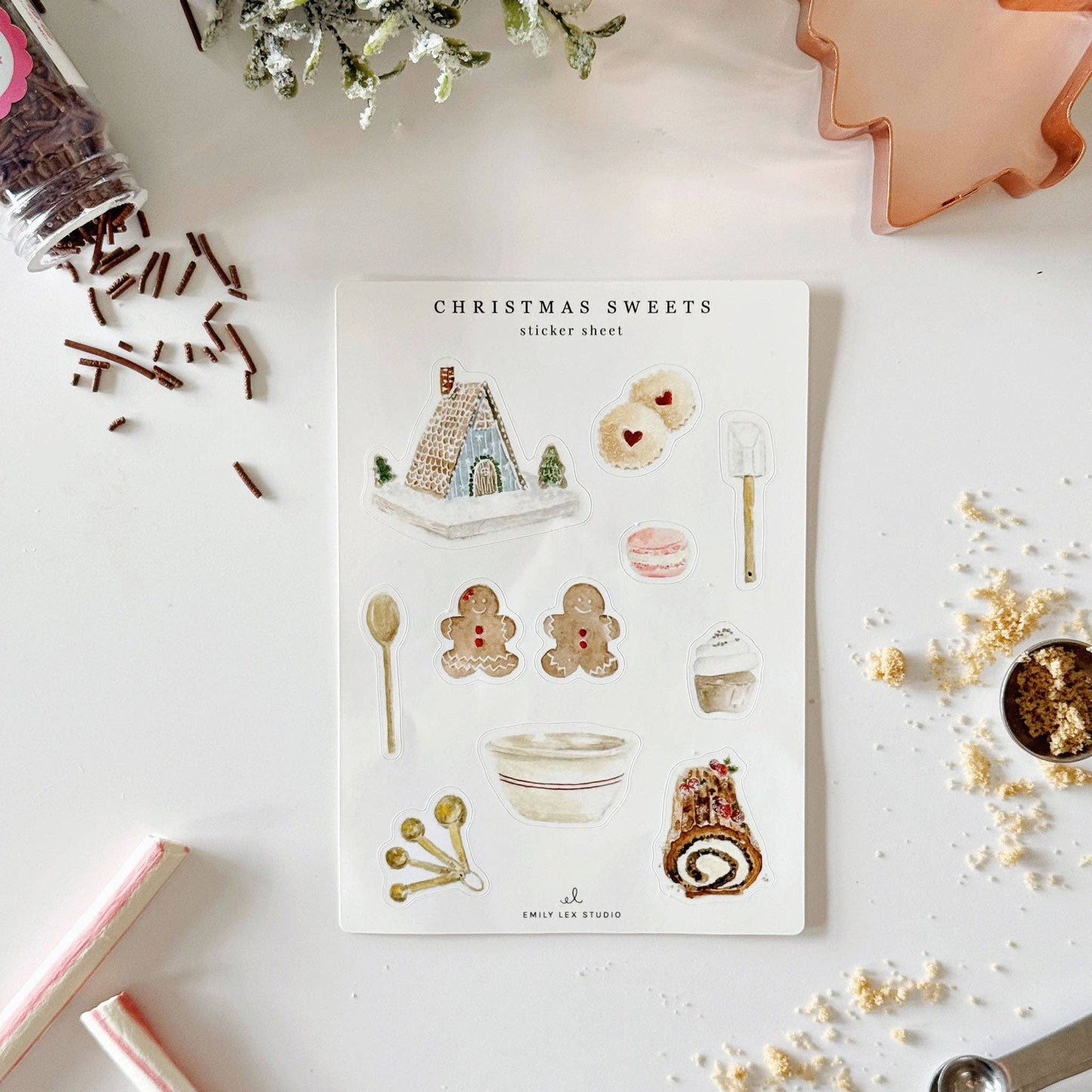 Christmas sweets sticker sheets