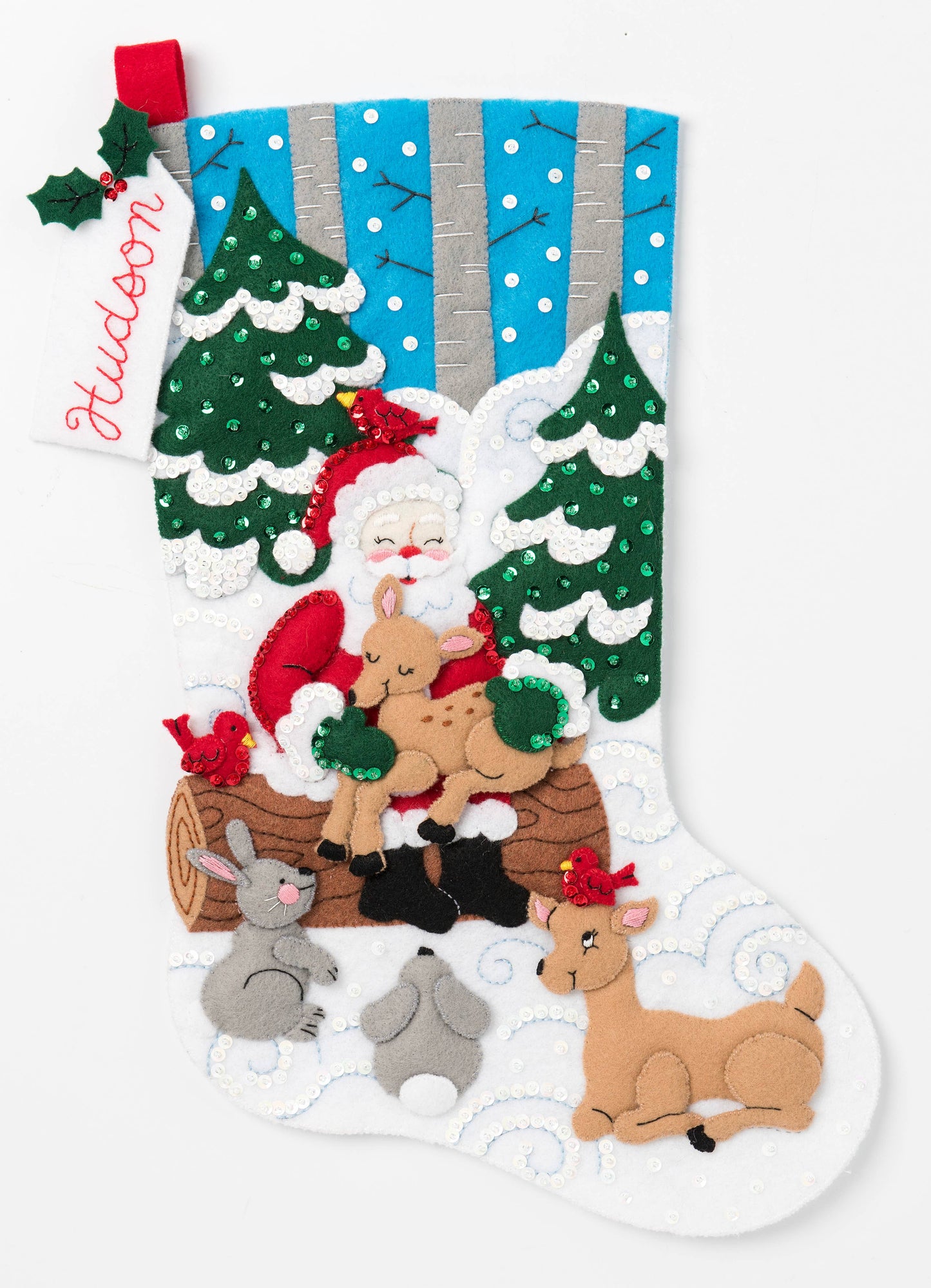 Bucilla Santa's Forest Family Felt Stocking Kit