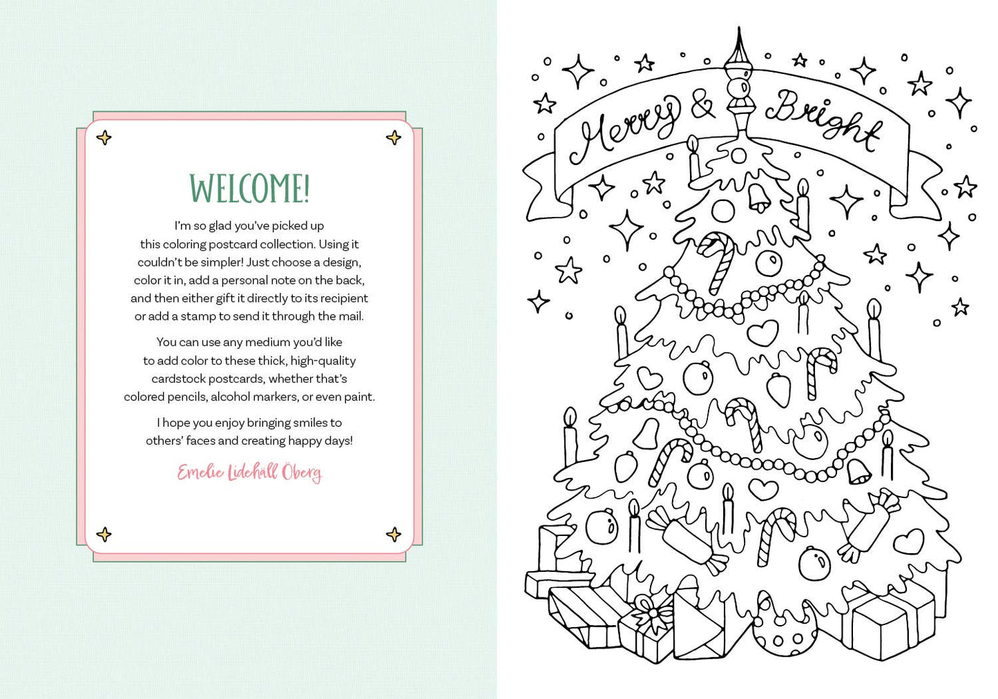 Christmas Coloring Postcards