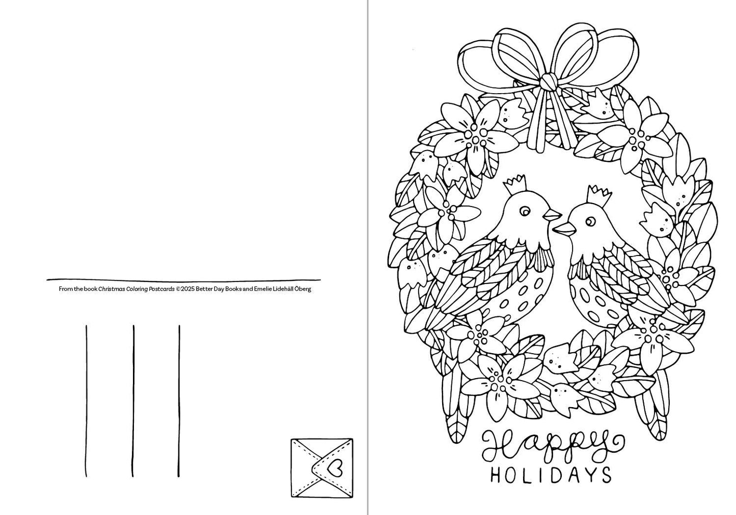 Christmas Coloring Postcards