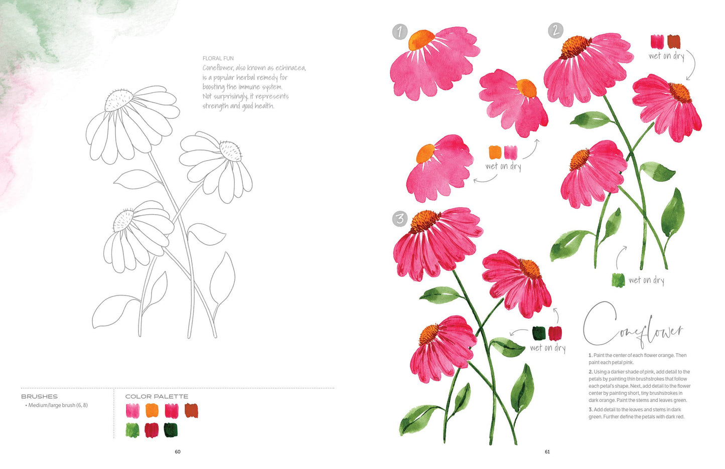 Watercolor the Easy Way Flowers - Schiffer Publishing