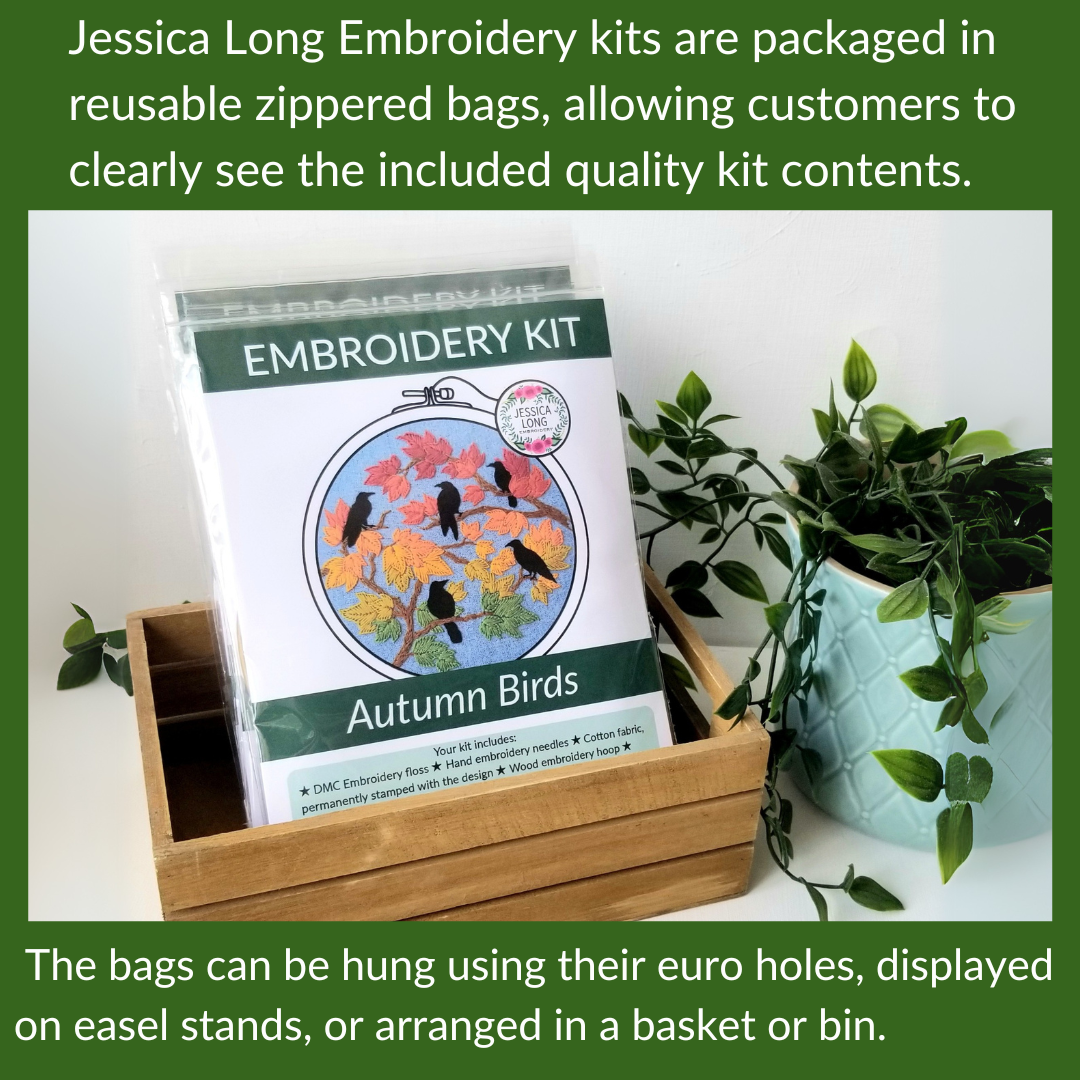 Summer Hummingbird Embroidery Kit - Jessica Long Embroidery
