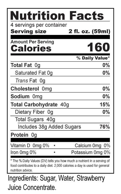 Strawberry Syrup - 8 fl. oz.