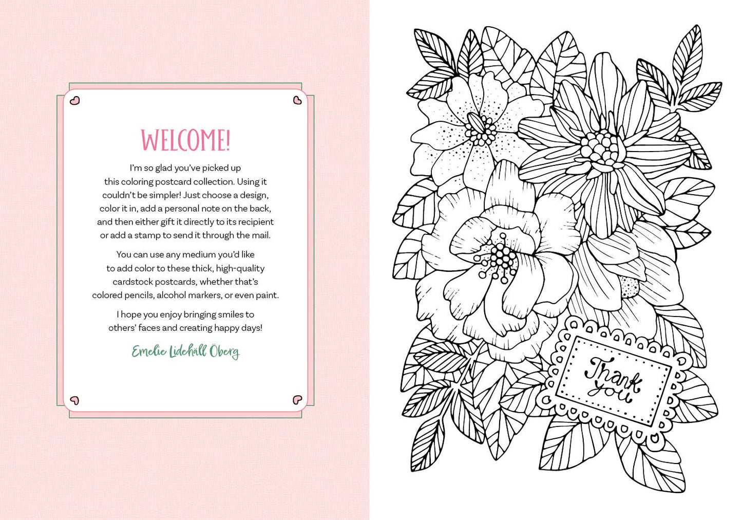 Happy Day Coloring Postcards - Schiffer Publishing