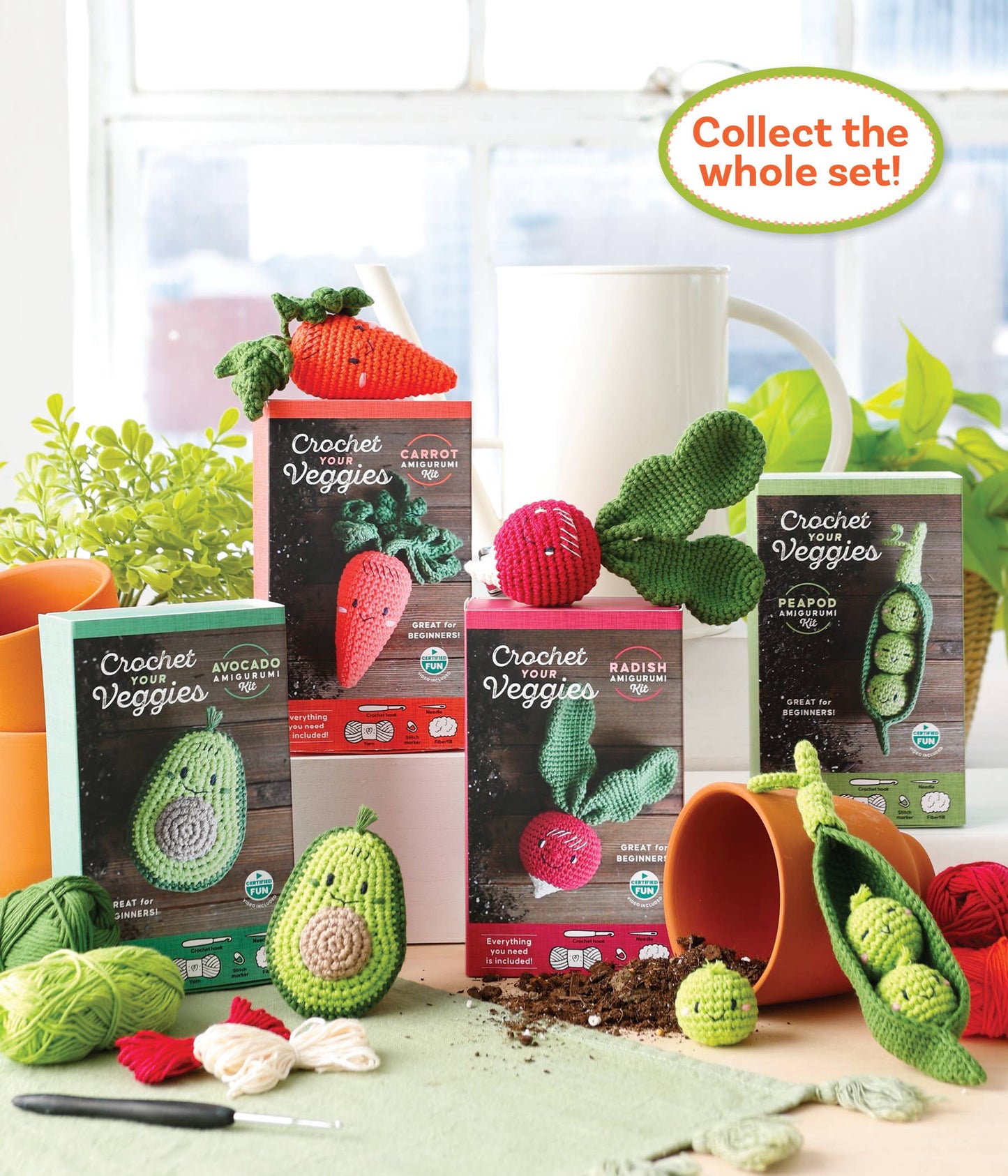 Crochet Your Veggies Amigurumi Kit Carrot - Schiffer Publishing