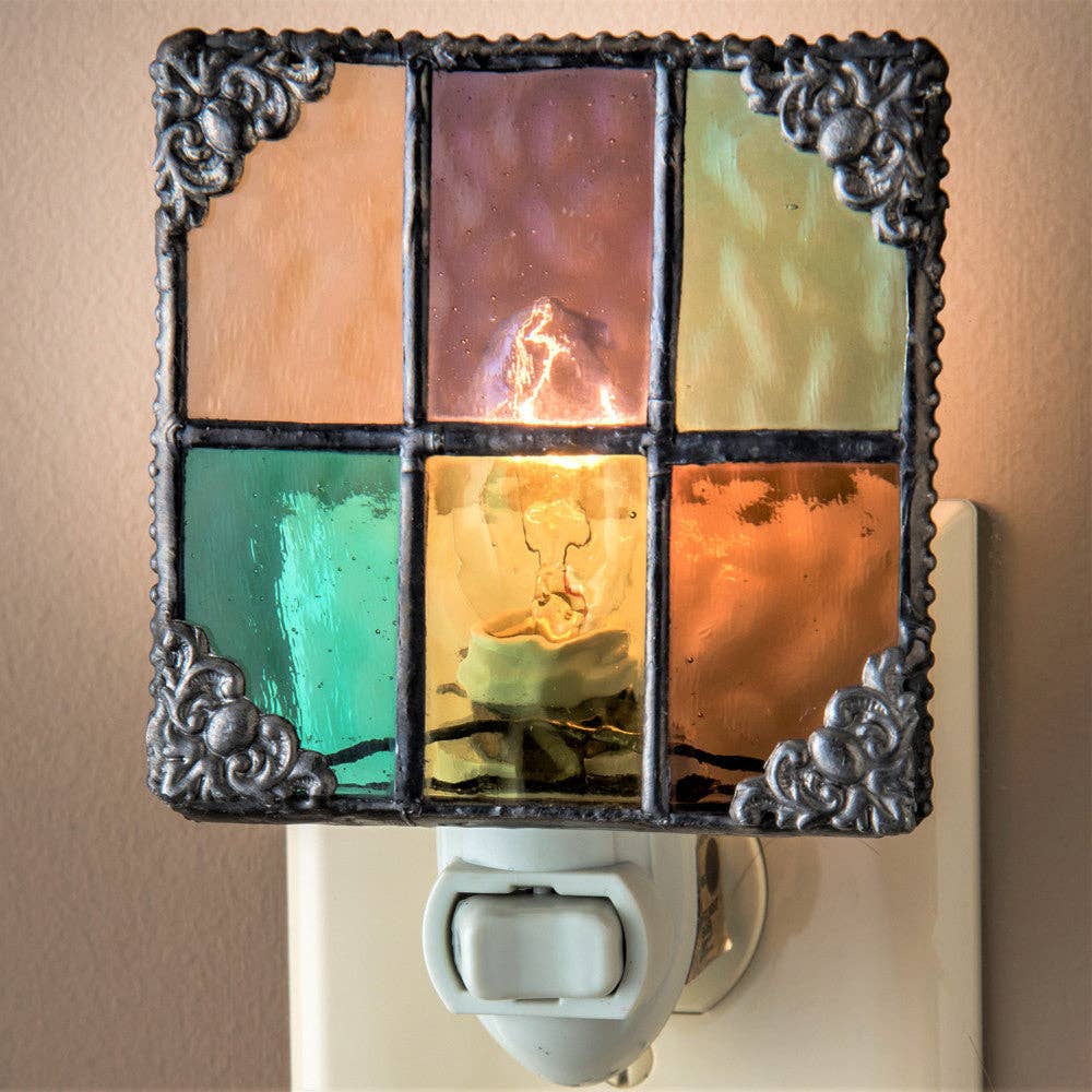 Ntl 165 Multi Colored Night Light - J Devlin Glass Art & Bert Anderson Collection