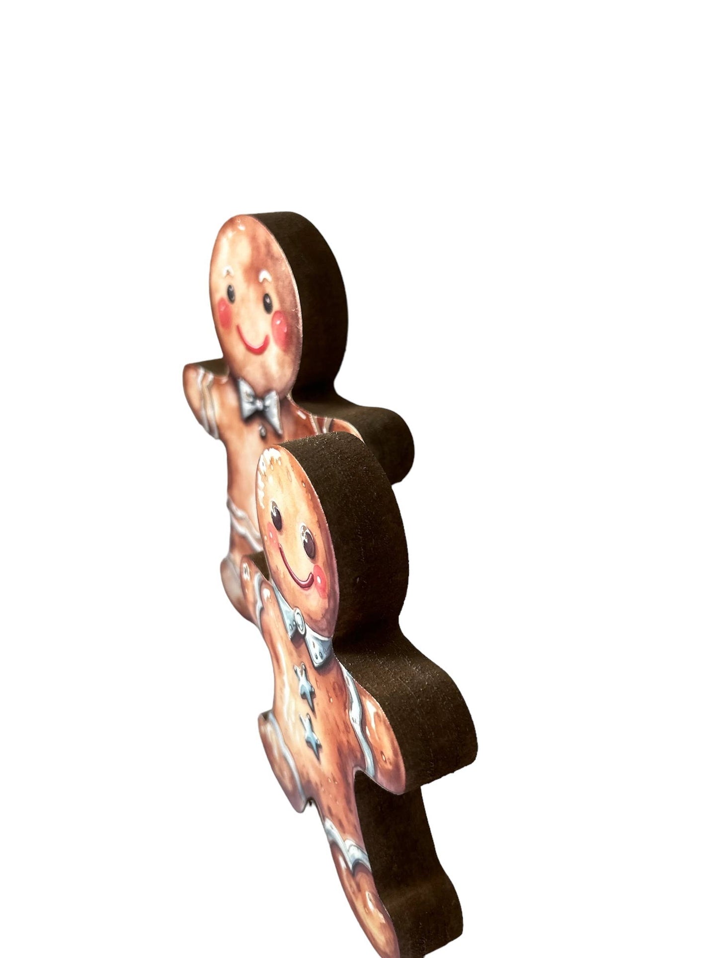 Wood Gingerbread Men - Christmas Decor: Tall- Inkwood Crafters