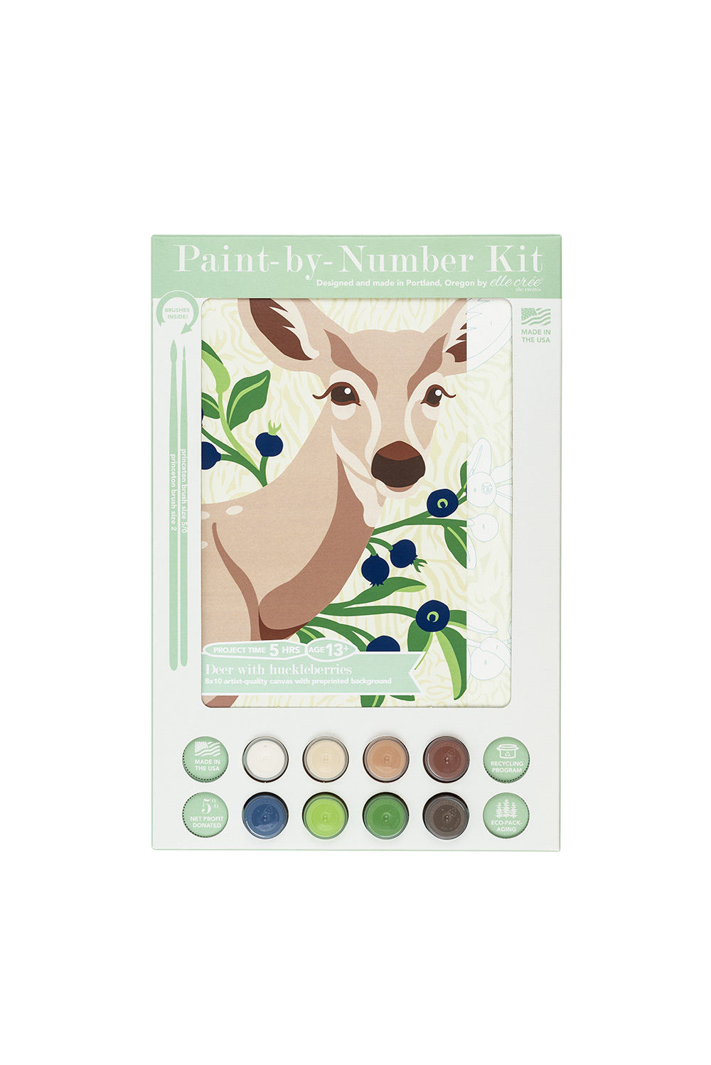Deer with Huckleberries Paint-by-Number Kit