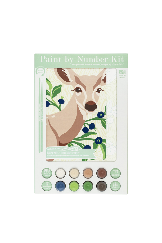 Deer with Huckleberries Paint-by-Number Kit