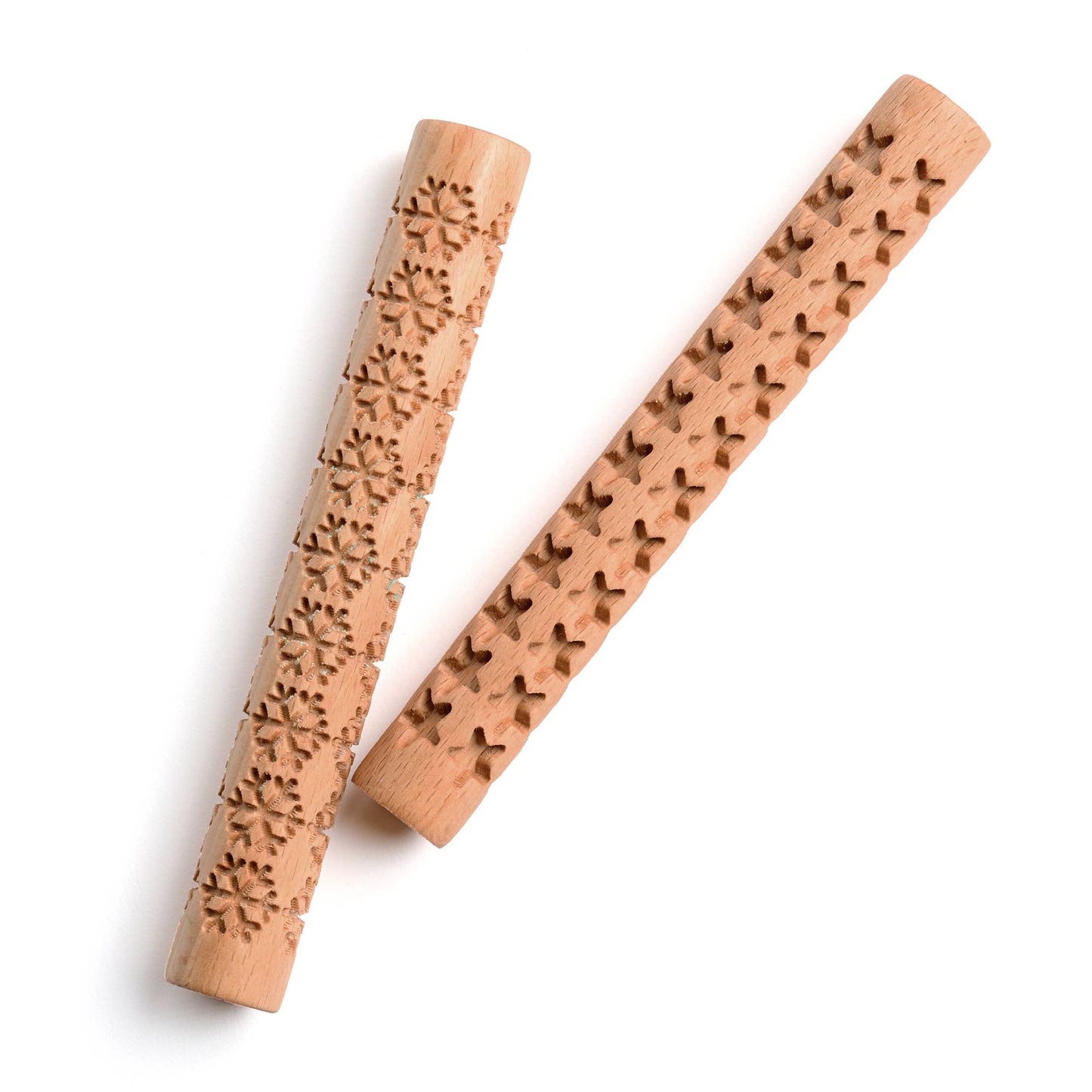 Eco-Dough Wooden Rollers with Creative Embossments