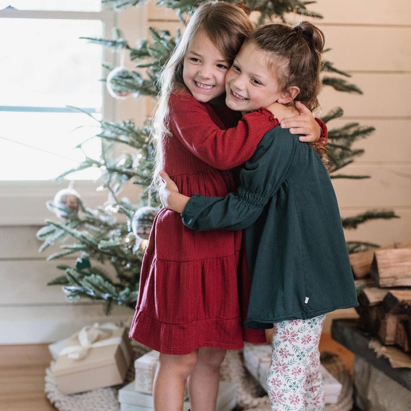 Dotted Rib Organic Cotton Dress - Brick Red
: 18M