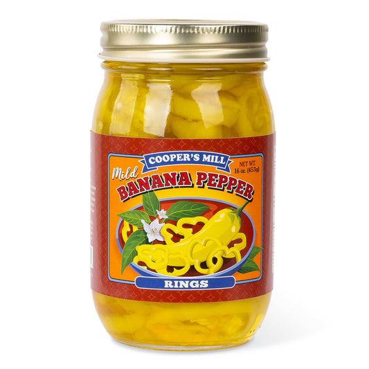 Mild Banana Pepper Rings - Pint - Cooper's Mill