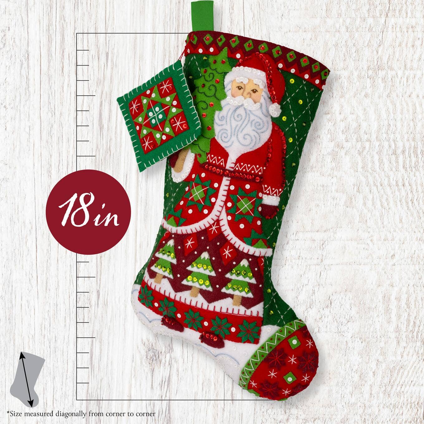 Bucilla Santa's Quilted Delight Felt Stocking Kit