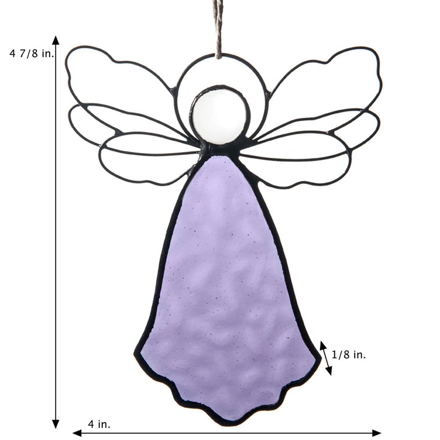 Angel Ornament Sun Catcher Stained Glass Christmas Orn 303: Purple