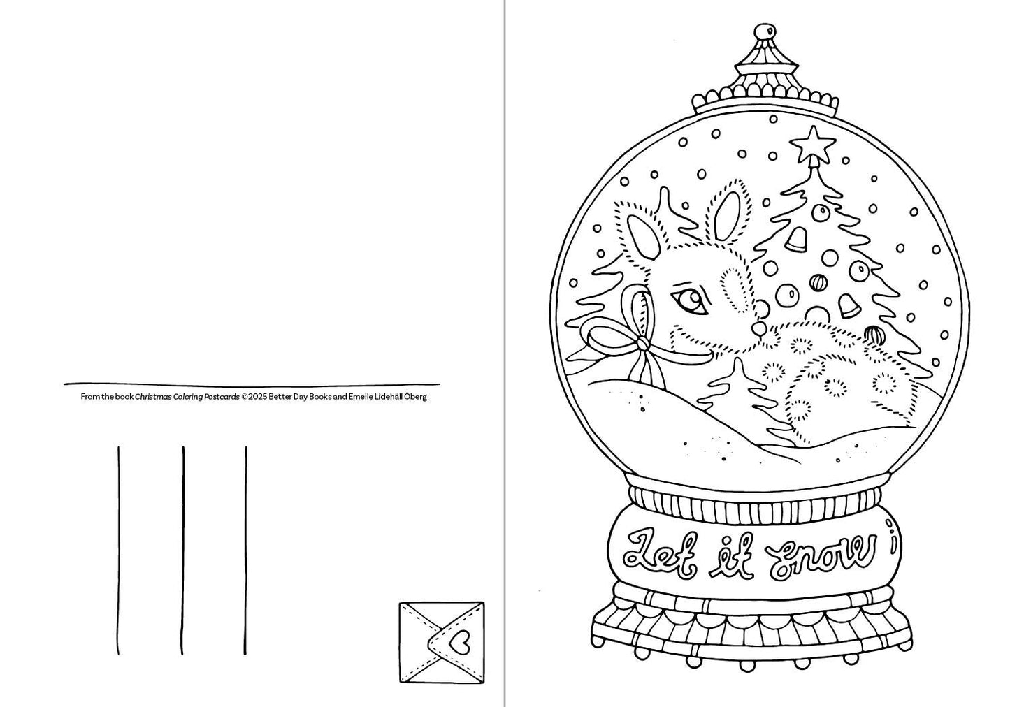 Christmas Coloring Postcards