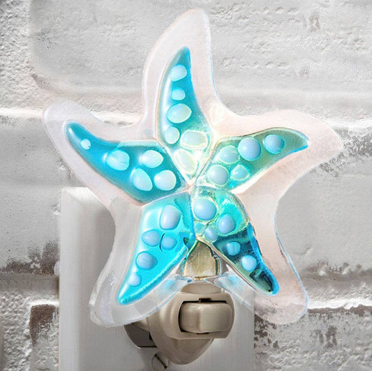 Ntl 147 Starfish Night Light - J Devlin Glass Art & Bert Anderson Collection