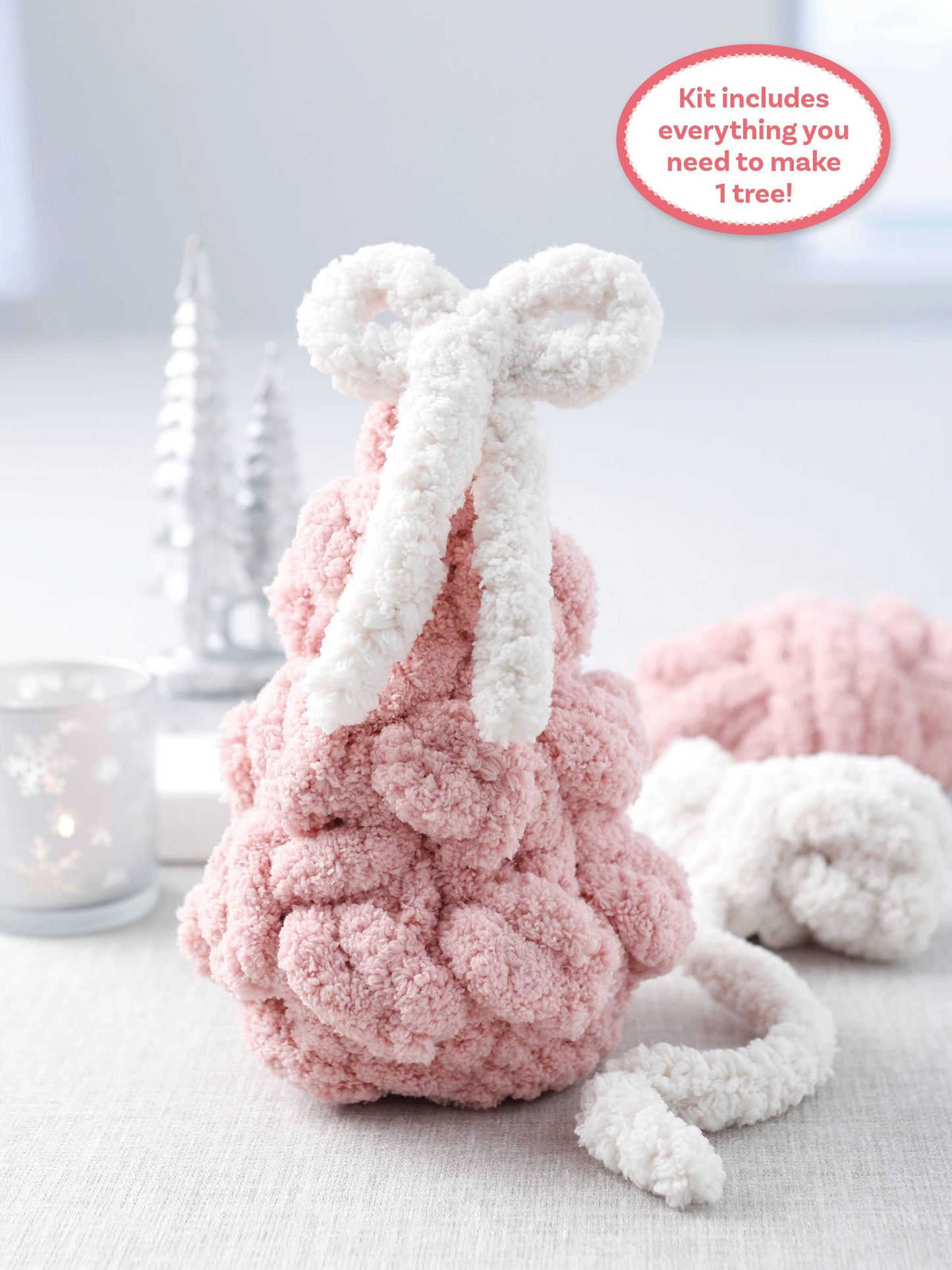 Super Simple Finger Knitting Kit Sugarplum Christmas Tree - Schiffer Publishing