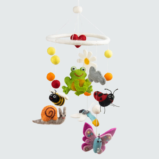 Baby Mobile - Springtime Garden Friends - Nursery Decor - The Winding Road