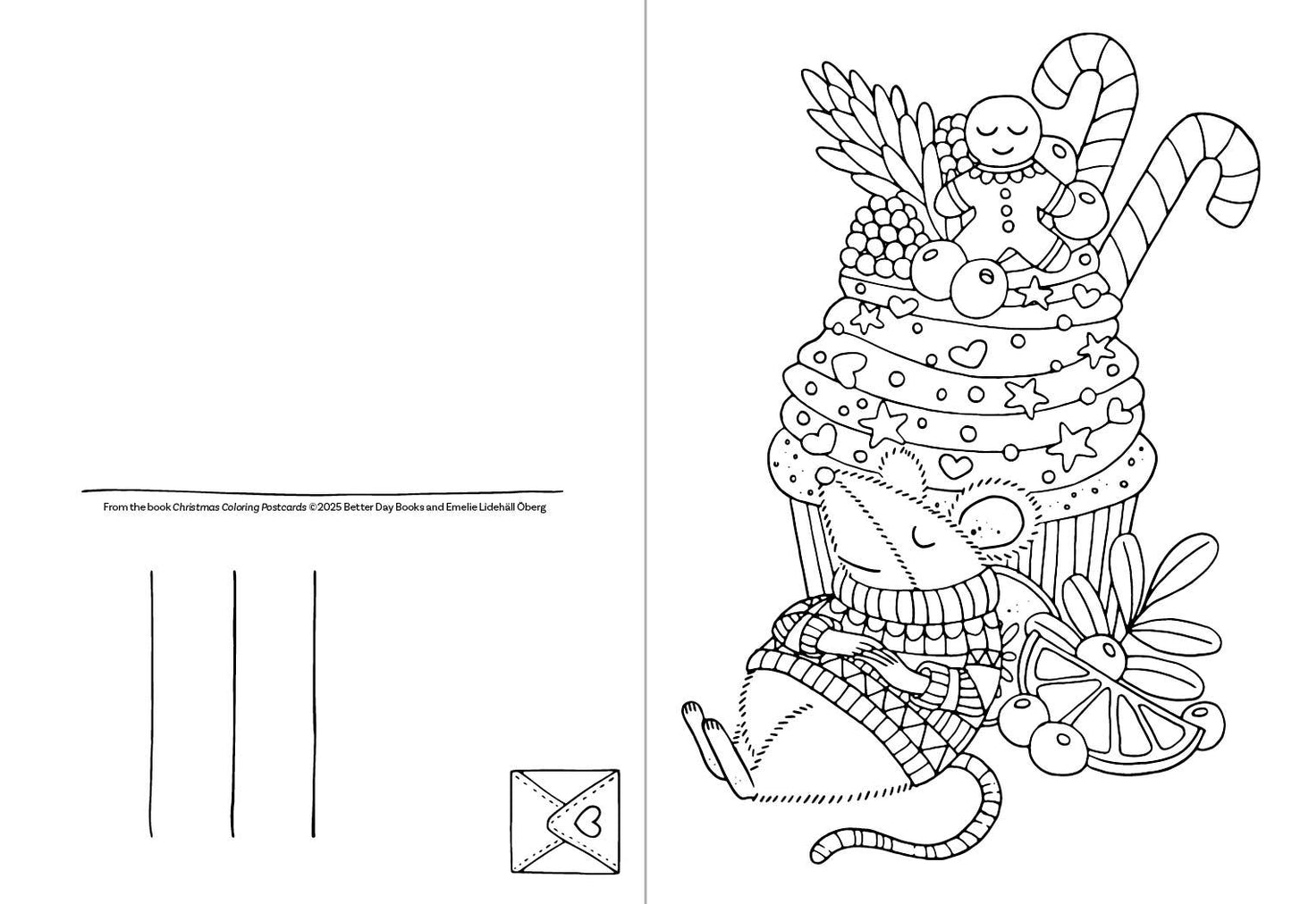 Christmas Coloring Postcards
