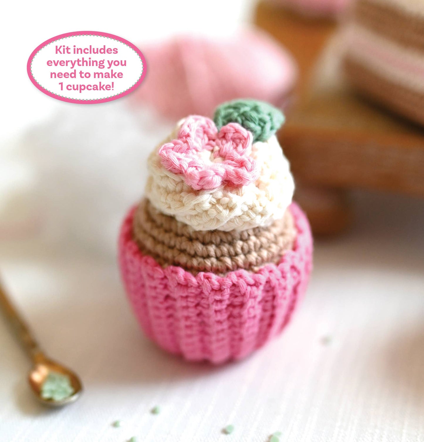 Crochet Café Amigurumi Kit Cupcake - Schiffer Publishing