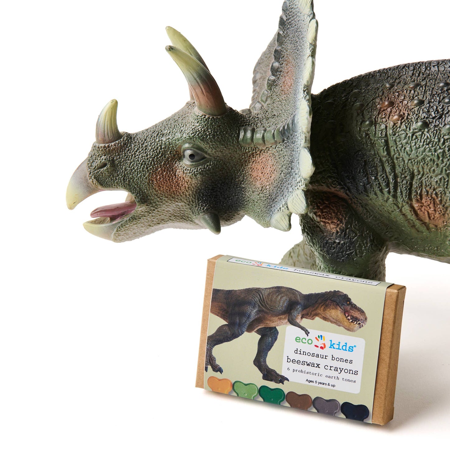 Beeswax Crayons - Dinosaur Bone - 6 Eco-Friendly Colors