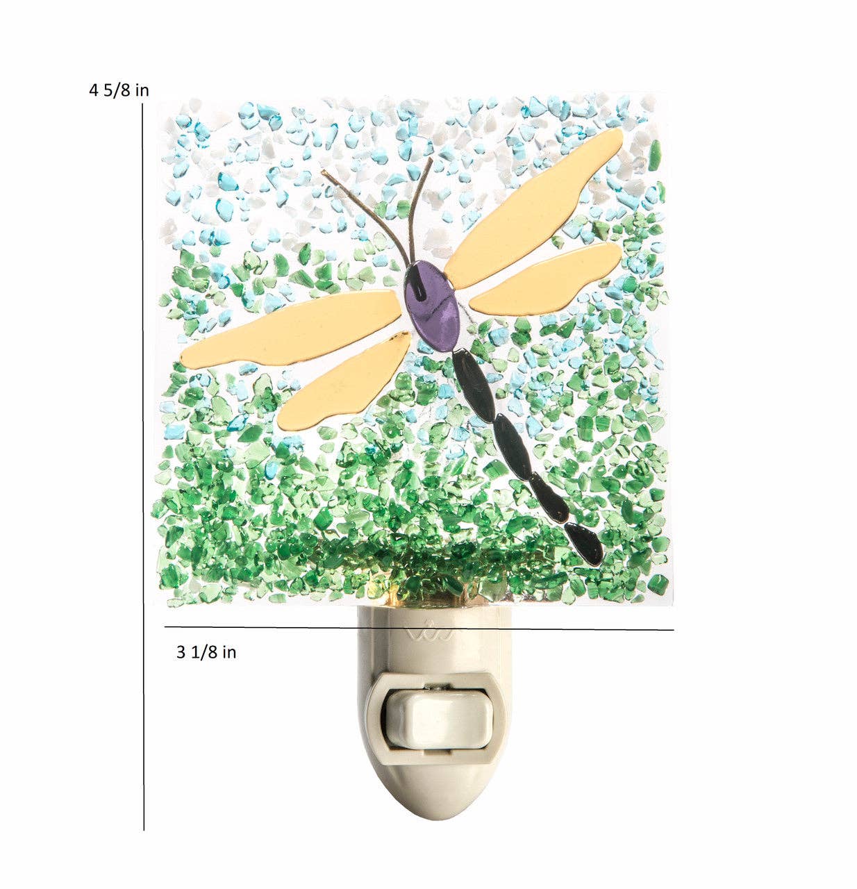 Ntl 218-2 Dragonfly Night Light - J Devlin Glass Art & Bert Anderson Collection