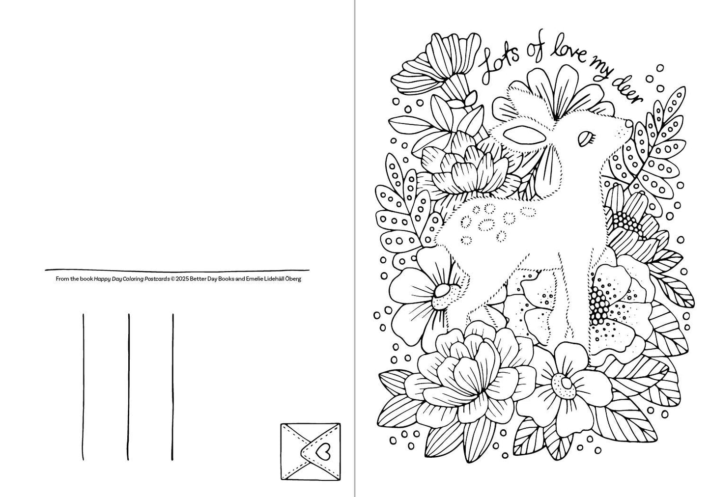 Happy Day Coloring Postcards - Schiffer Publishing
