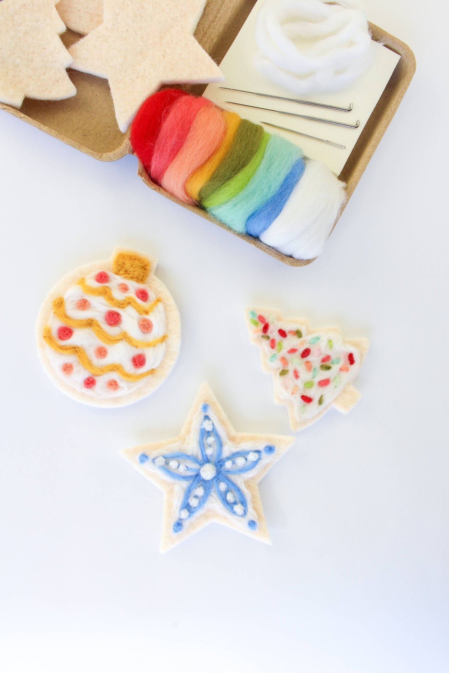 Mini Sugar Cookie Felting Craft Kit - Sheep Creek Studio