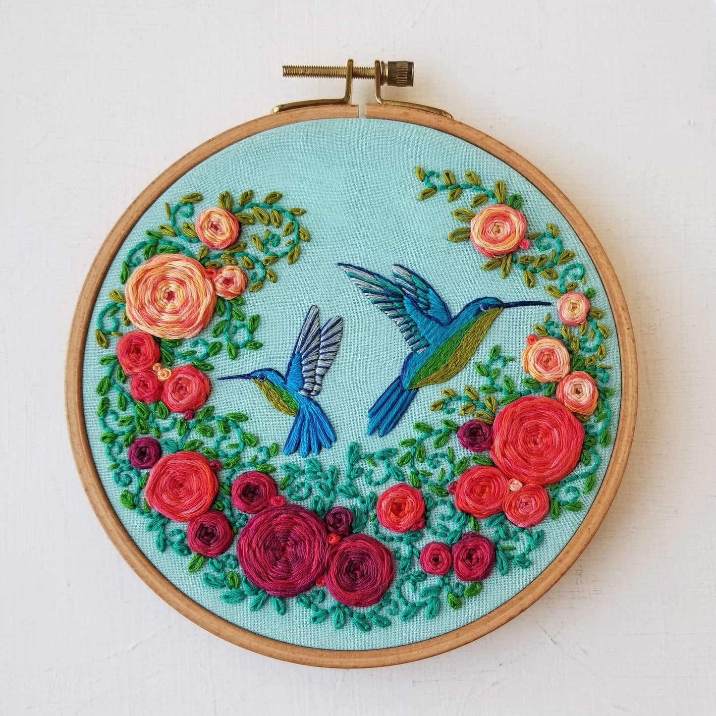 Summer Hummingbird Embroidery Kit - Jessica Long Embroidery