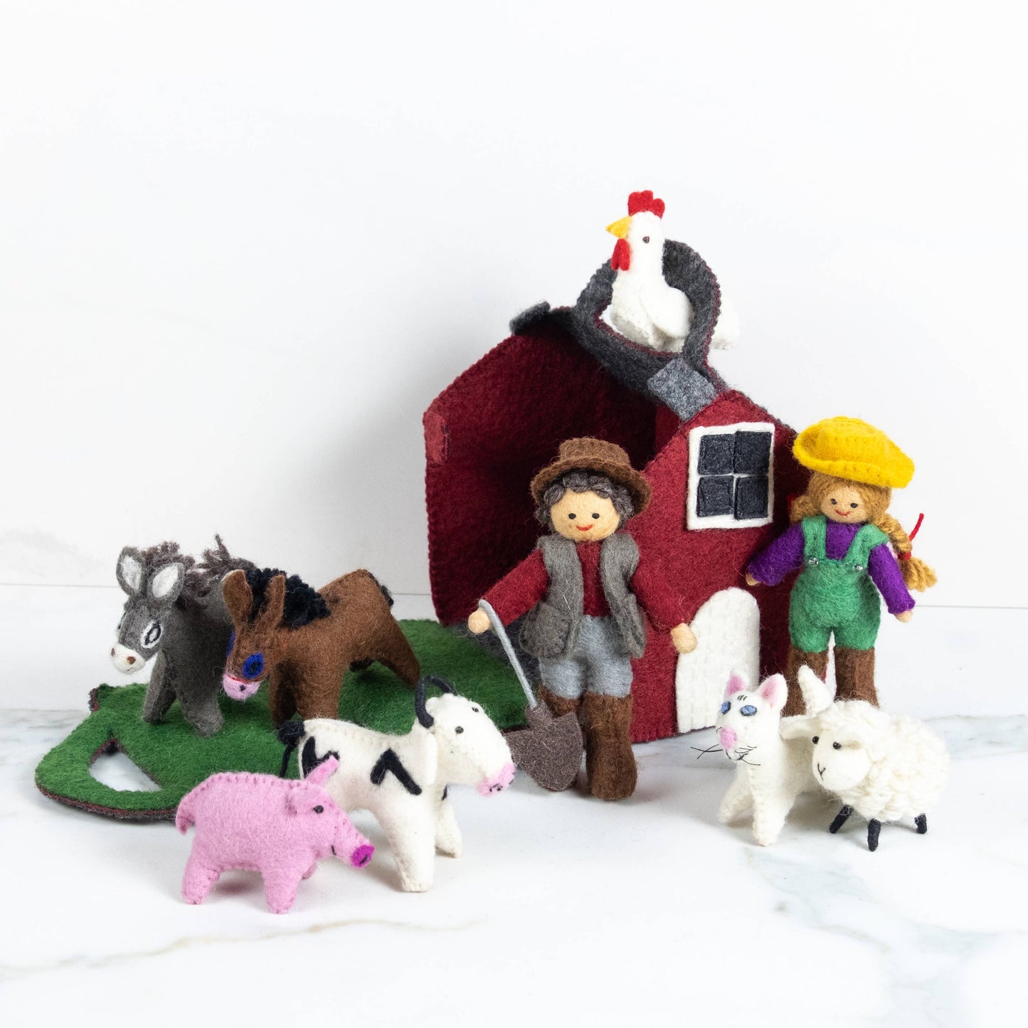 Finger Puppets - Red Barn Farmhouse Set - The Winding Road