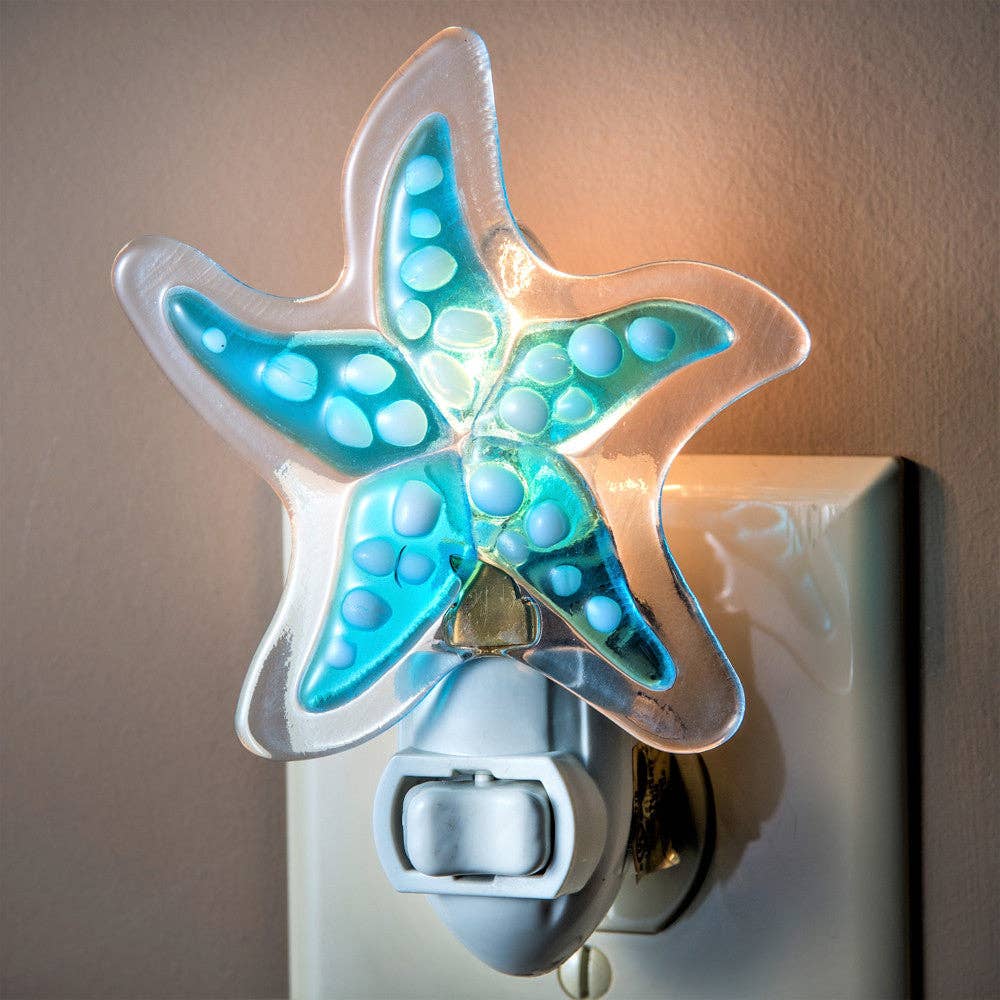 Ntl 147 Starfish Night Light - J Devlin Glass Art & Bert Anderson Collection