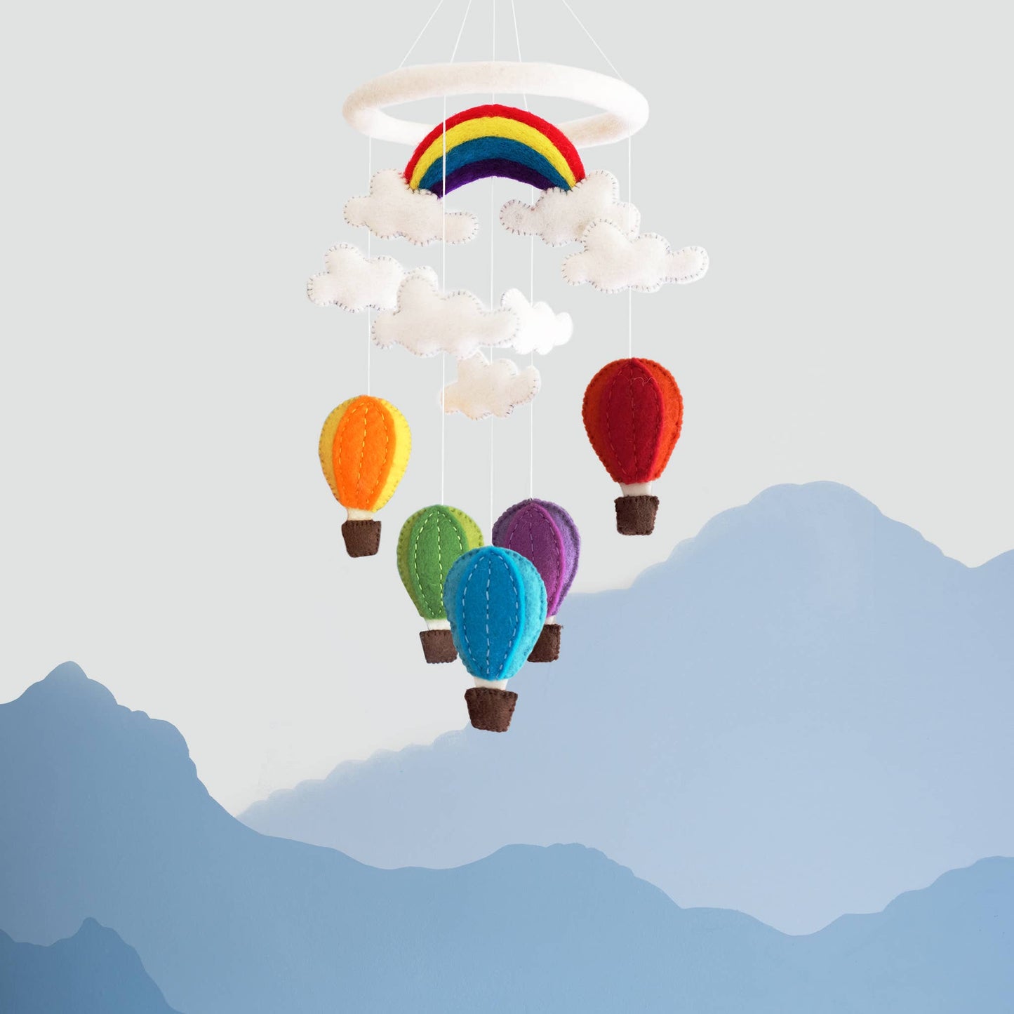 Baby Mobile - Hot Air Balloon - Nursery Decor - The Winding Road