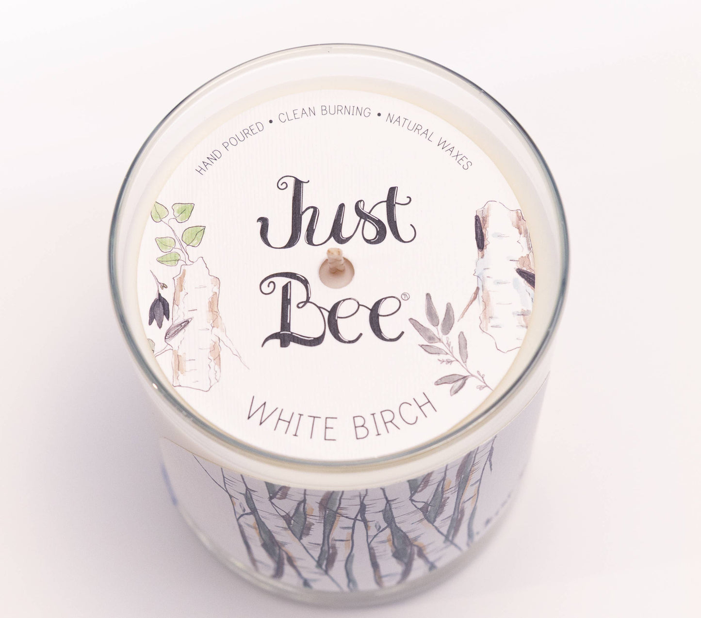 White Birch - Medium Glass - Just Bee Candle