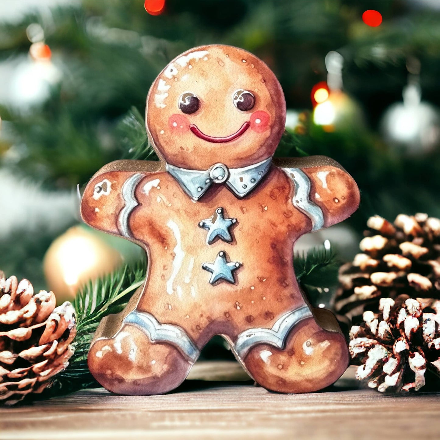 Wood Gingerbread Men - Christmas Decor: Short- Inkwood Crafters