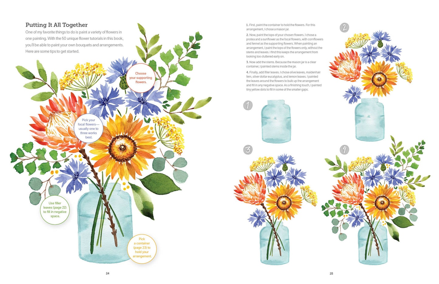 Watercolor the Easy Way Flowers - Schiffer Publishing