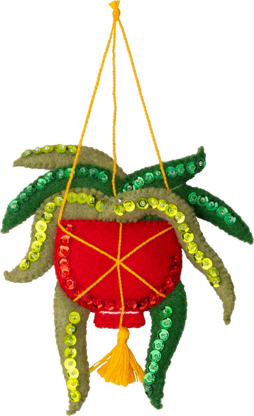 Bucilla Holiday Houseplants Felt Ornament Kit set of 6