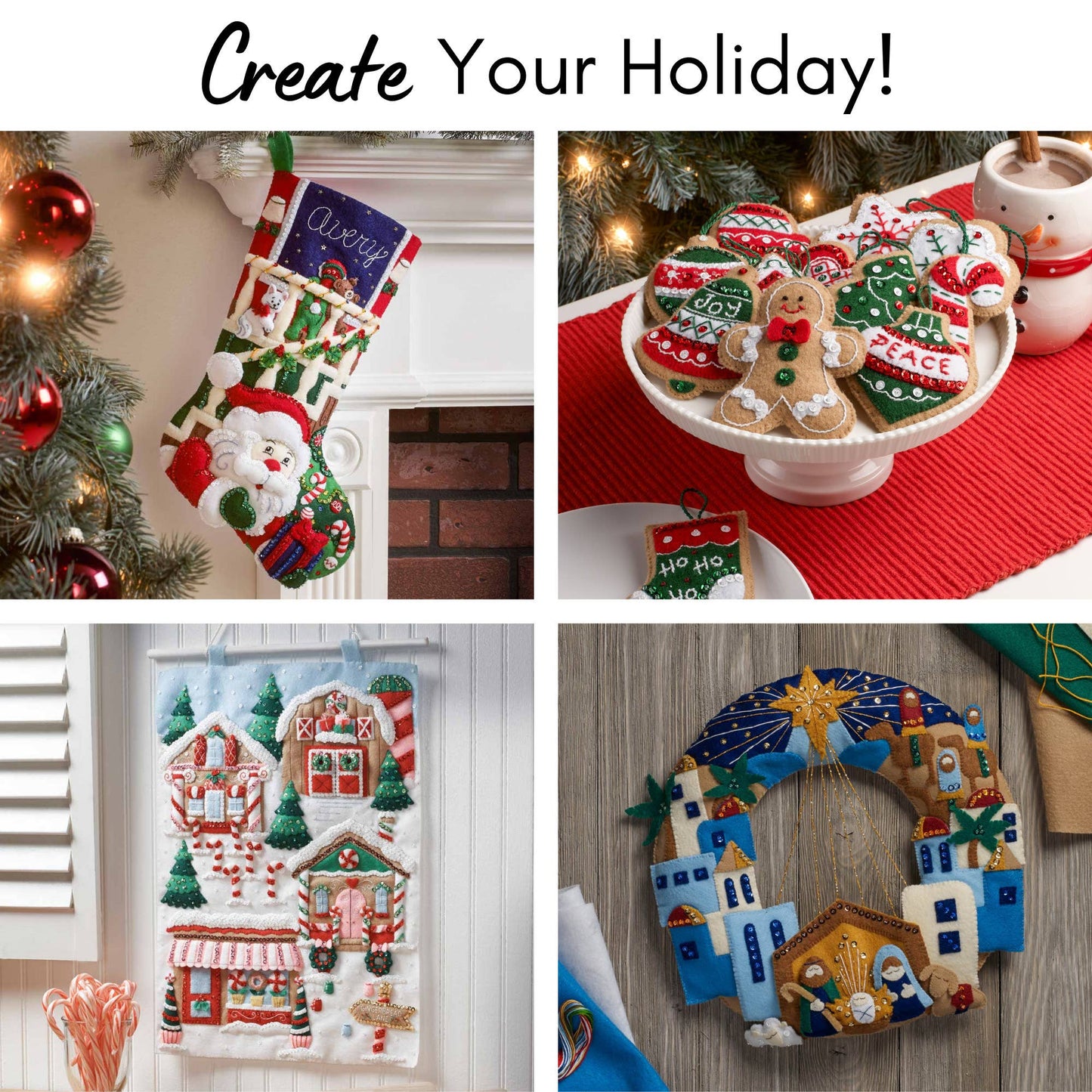 Bucilla Gingerbread Houses 3D Felt