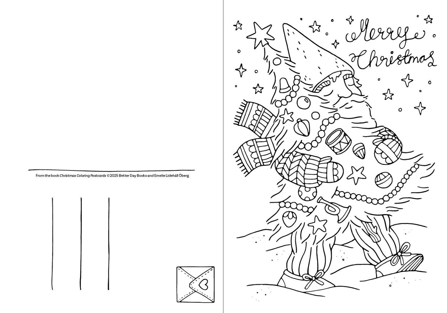 Christmas Coloring Postcards