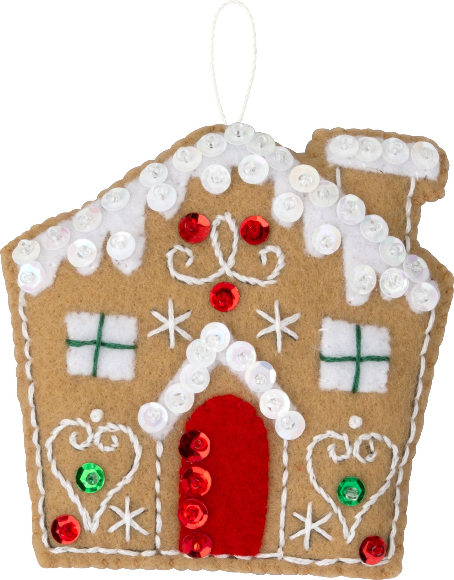 Bucilla Jolly Gingerbread Snowman Felt Ornament Kit
