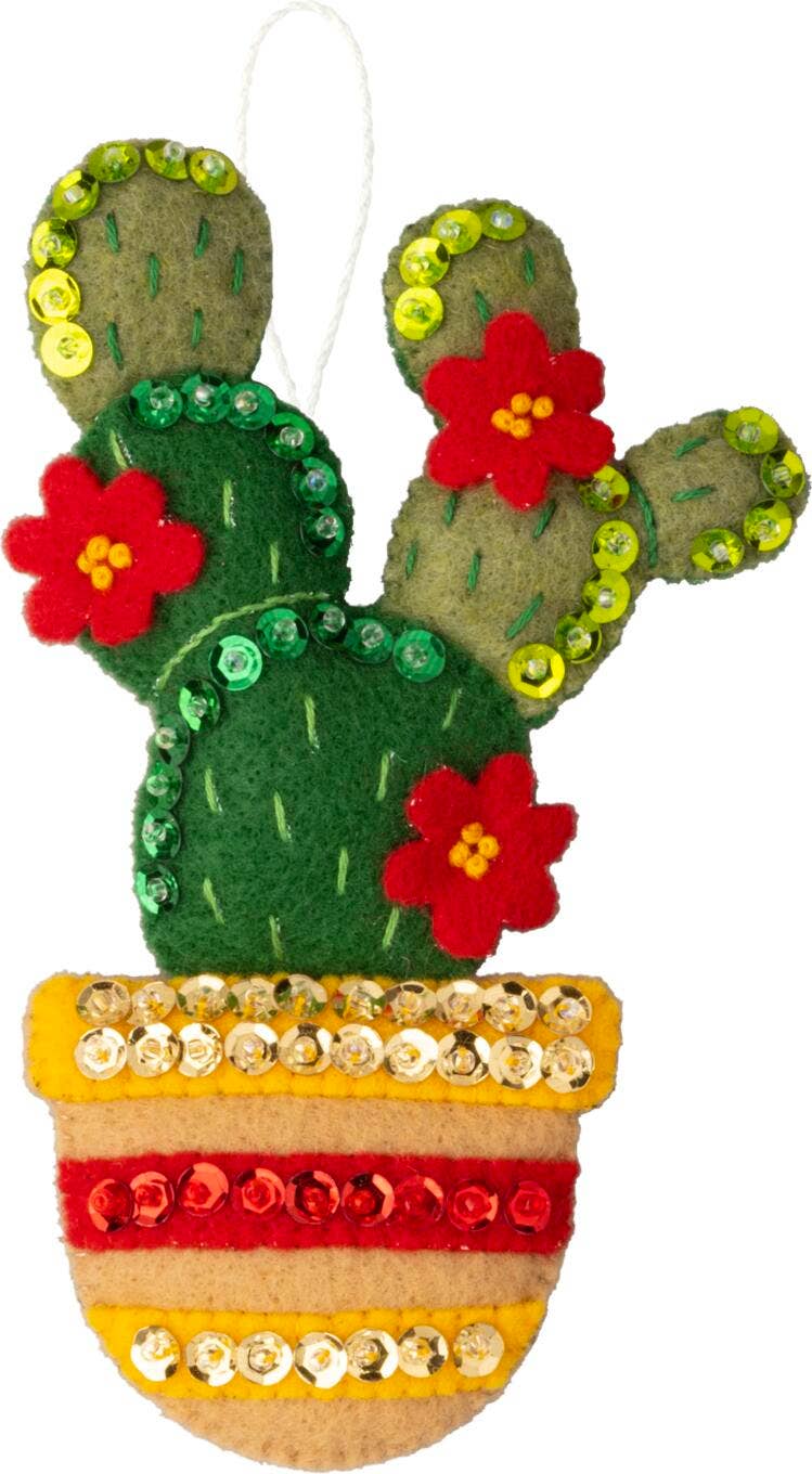 Bucilla Holiday Houseplants Felt Ornament Kit set of 6