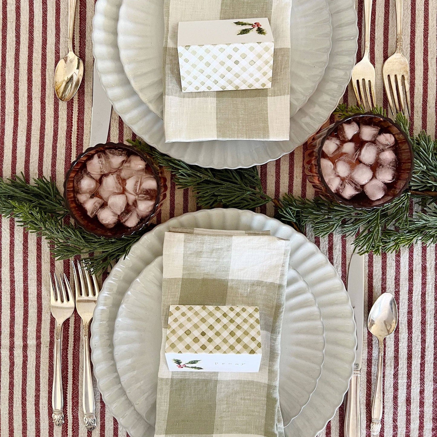 Holly berry place cards