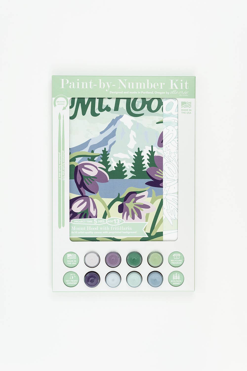 Mt. Hood with Fritillaria Paint-by-Number Kit