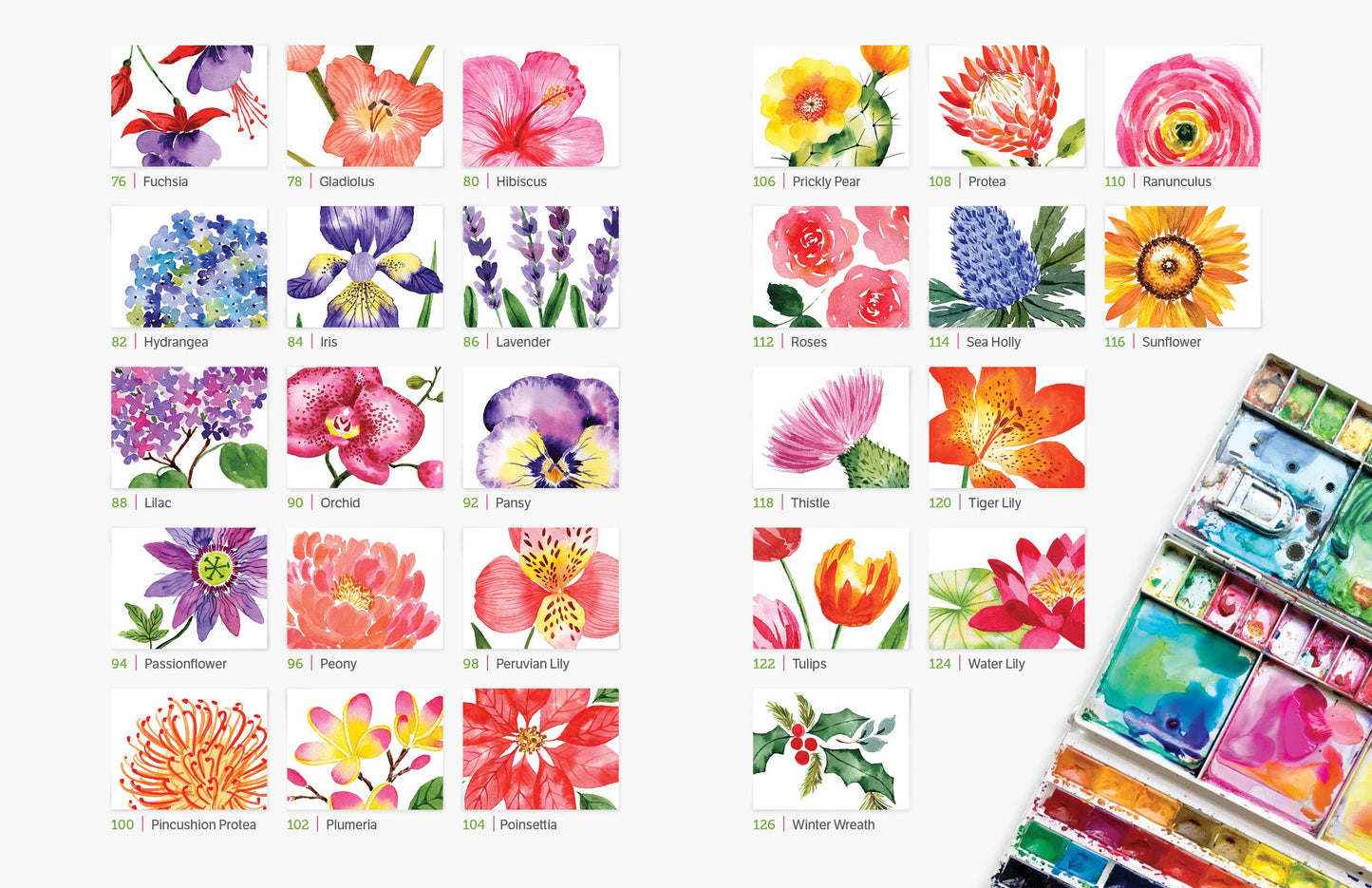 Watercolor the Easy Way Flowers - Schiffer Publishing